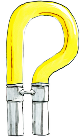 Buchstabe P plastisch gezeichnet